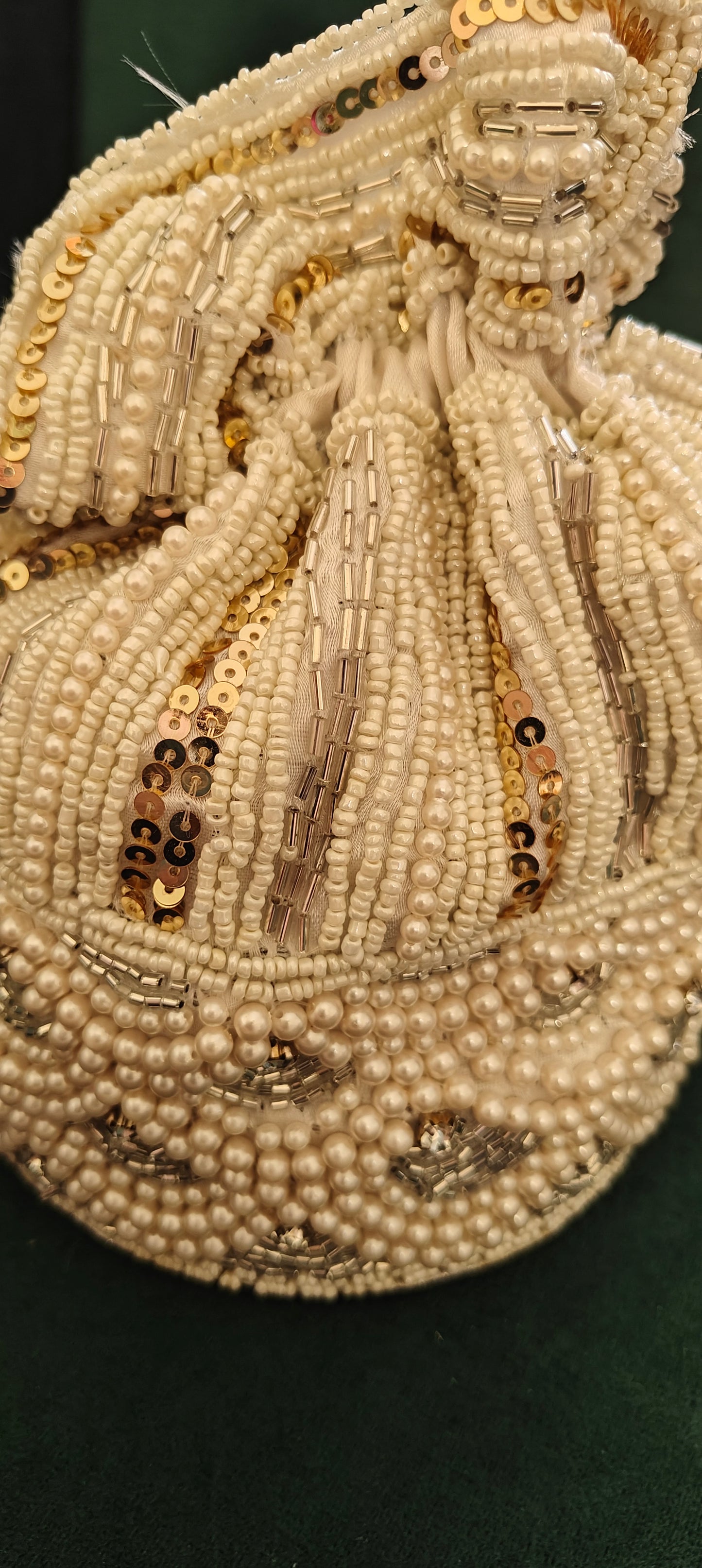 White Pearl Sequin Work Potli