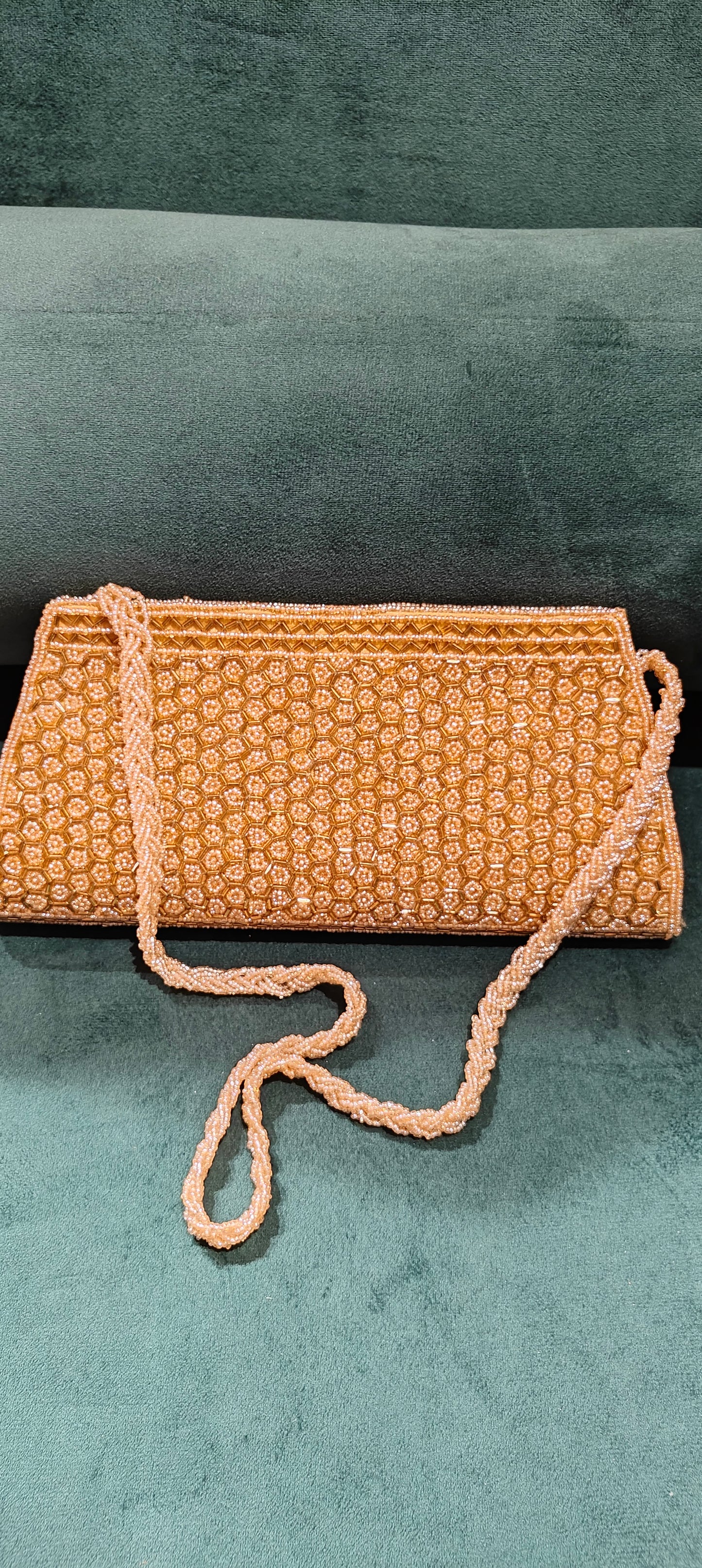 Golden Beads Clutch