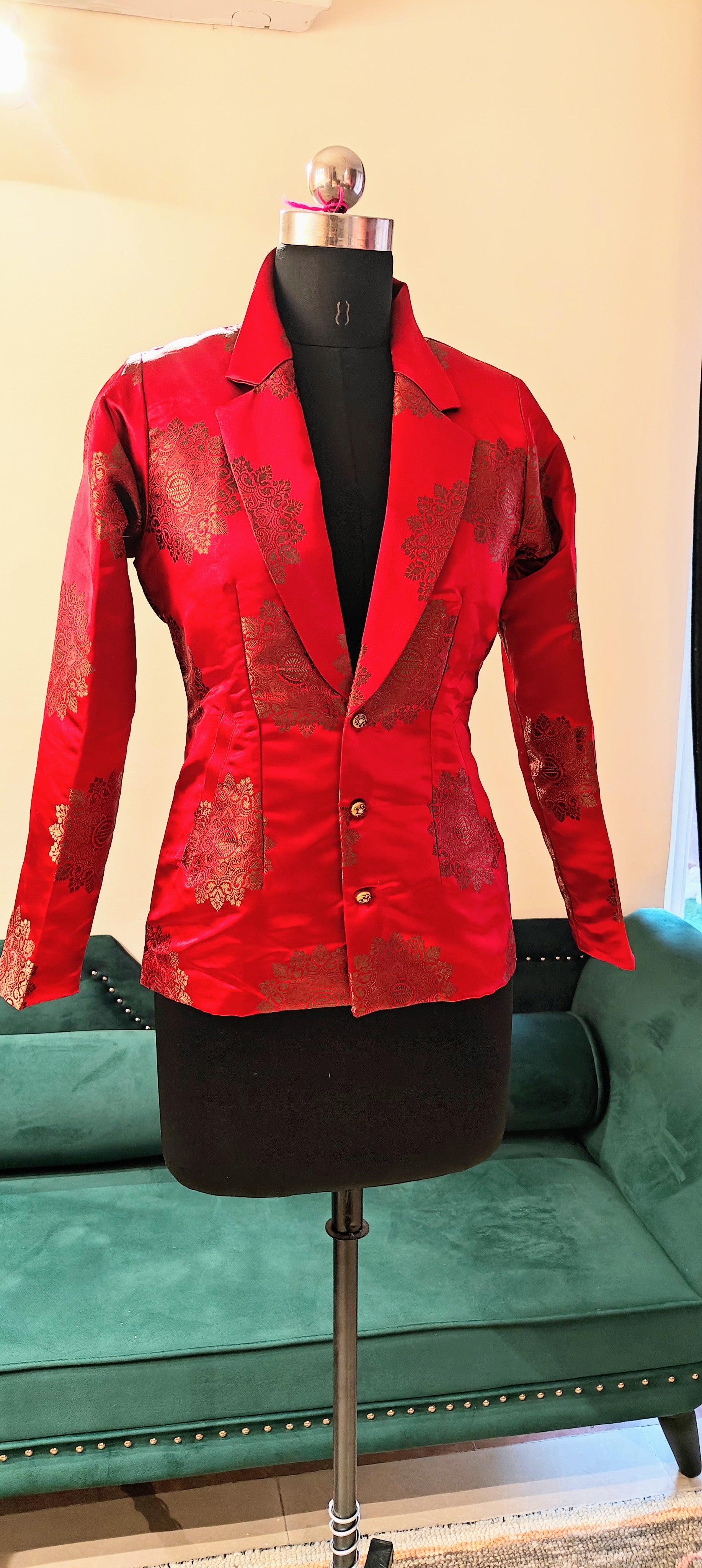 Women's black store brocade jacket